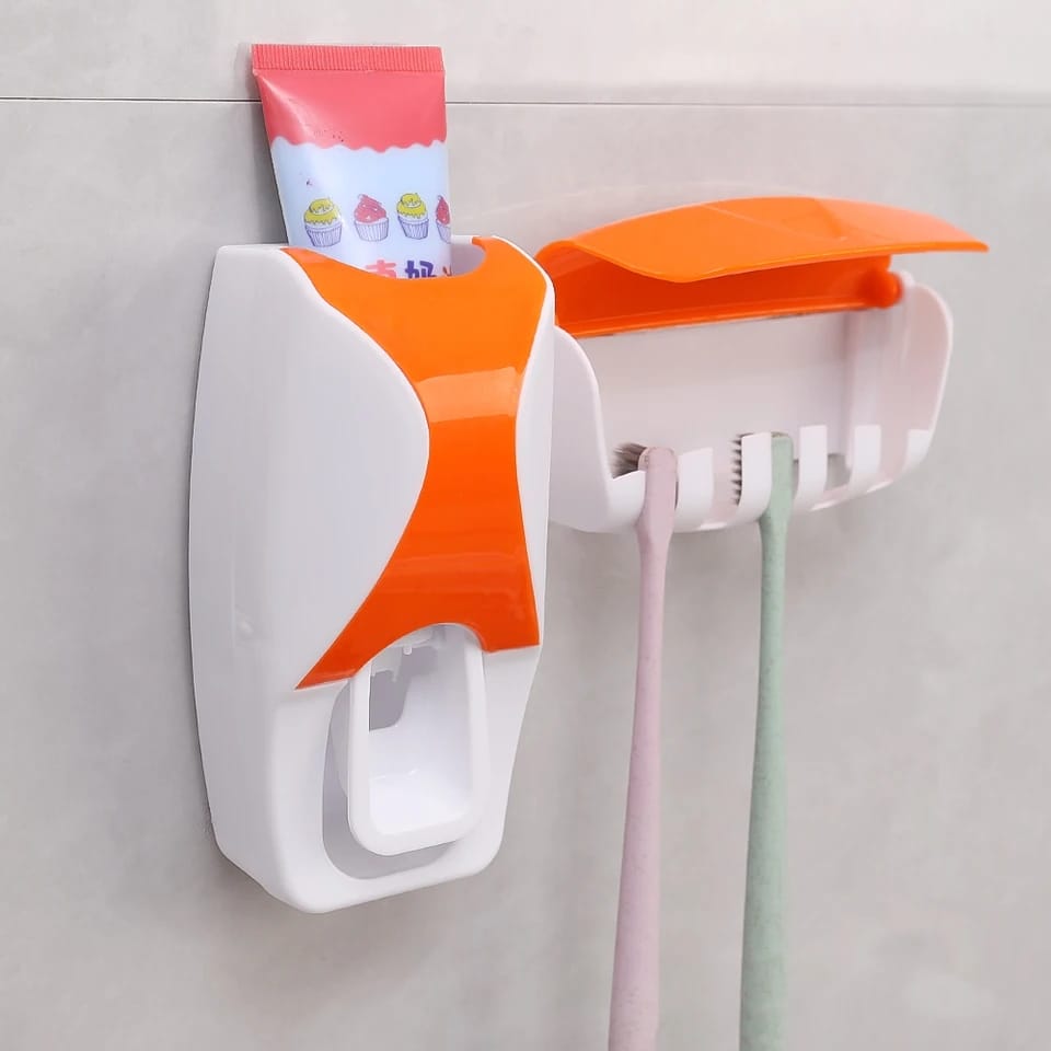 Dispensador de Pasta dental y Porta cepillos